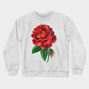 Red Rose Crewneck Sweatshirt